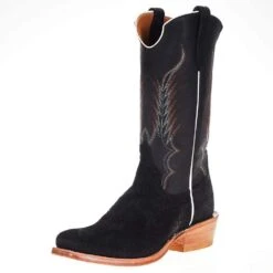 Rios Of Mercedes Men's Black Carpincho 13in. Black Buffamonte Top Cutter Toe Boot