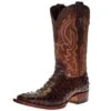 Tanner Mark Boots Men's Tanner Mark Rustic Brown FQ Ostrich Print 12in. Italo Orix Top Square Toe Boot -Cinc Clothing Shop 144701 default l