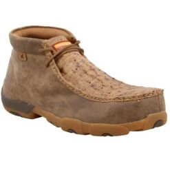 Twisted X Men`s Bomber Tan Ostrich Nano Toe Driving Moc