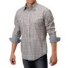 Men's Roper Gray Long Sleeve Shirt With Snaps -Cinc Clothing Shop 145846 default l