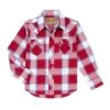 Boy's Wrangler Retro Red Plaid Shirt -Cinc Clothing Shop 146518 default l