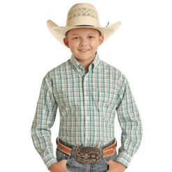 Boy's Panhandle Emerald Plaid Shirt