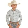 Boy's Panhandle Boys Turquoise Print Shirt -Cinc Clothing Shop 146587 default l