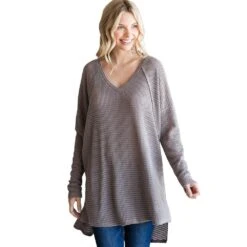 Women's Jodifl Mocha Waffle Knit Top