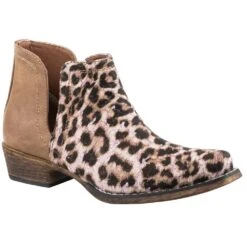 Childrens Roper Pink Leopard Glitter Ava Boot