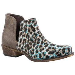Childrens Roper Blue Leopard Glitter Ava Bootie