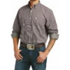 Ariat Men's Osmar Maroon Plaid Shirt -Cinc Clothing Shop 147473 default l