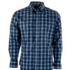 Wrangler Men's Wrinkle Resist Blue Plaid Snap Shirt -Cinc Clothing Shop 148038 default l
