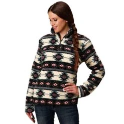 Women's Roper Aztec Print Polar Fleece Pullover