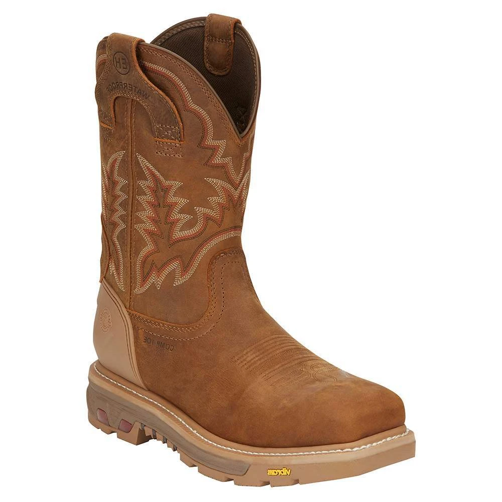 Justin Boots Men's Commander Montana Rust Waterproof 11in. Nano Composite Work Boot 3 Justin Boots Men's Commander Montana Rust Waterproof 11in. Nano Composite Work Boot