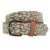Gem Dandy Accessories Women's Leather Belt With Turquoise Leopard Print -Cinc Clothing Shop 149549 default l