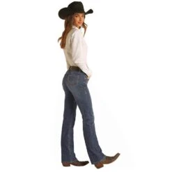 Rock & Roll Denim Women's Dark Vintage Wash Riding Jean