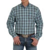 Cinch Men's Navy & Teal Plaid Buttondown Shirt -Cinc Clothing Shop 150220 default l