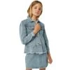 Hayden Girl's Peplum Ruffle Denim Jacket -Cinc Clothing Shop 150267 default l