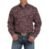 Cinch Men's Purple Paisley Long Sleeve Buttondown -Cinc Clothing Shop 150571 default l