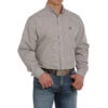 Cinch Men's Khaki Printed Long Sleeve Buttondown -Cinc Clothing Shop 150573 default l
