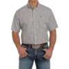 Cinch Men's Khaki Print Short Sleeve Buttondown -Cinc Clothing Shop 150622 default l