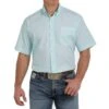 Cinch Men's Light Blue Print Short Sleeve Buttondown -Cinc Clothing Shop 150631 default l