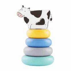 Mud Pie Cow Stacking Ring Set