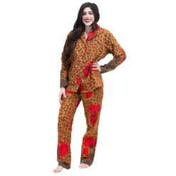Rodeo Quincy Alanna Leopard Rose PJ Set