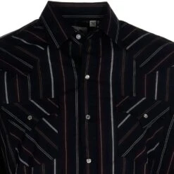 Ely Cattleman Long Sleeve Black With White Stripe Shirt -Cinc Clothing Shop 15202903 97 1