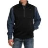Cinch Men's 1/2 Zip Black Pullover Fleece Vest -Cinc Clothing Shop 152105 default l