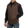 Cinch Men's 1/2 Zip Brown Pullover Fleece Vest -Cinc Clothing Shop 152108 default l
