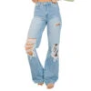 Flying Monkey Women's 90's Vintage High Rise Distressed Jeans -Cinc Clothing Shop 152282 default l