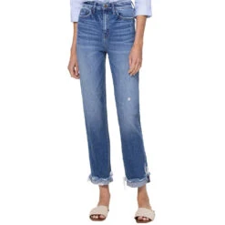 Flying Monkey Women's High Rise Ankle Straight Jean