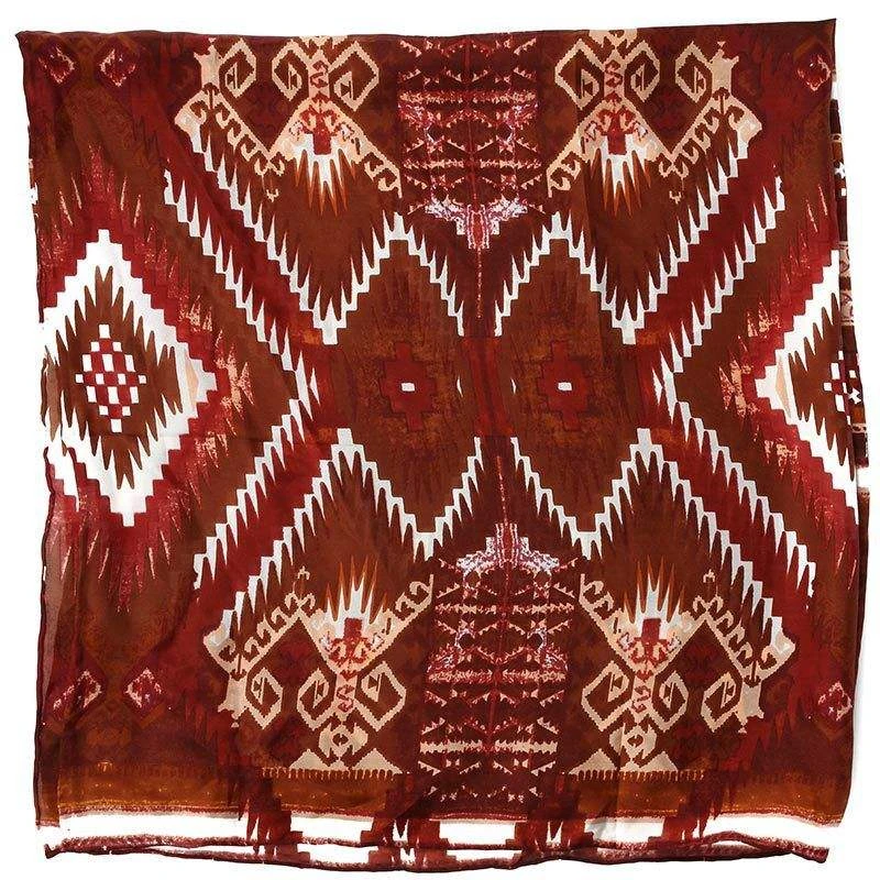 Wyoming Traders Men's Aztec Brown And White Wild Rag Scarf 3 Wyoming Traders Men's Aztec Brown And White Wild Rag Scarf