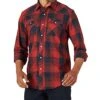 Wrangler Men's ATG By Red And Blue Western Plaid Shirt 1 Wrangler Men's ATG By Red And Blue Western Plaid Shirt -Cinc Clothing Shop 152772 default l