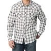Wrangler Men's Retro Long Sleeve Gray Sawtooth Snap Western Shirt -Cinc Clothing Shop 152776 default l