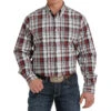 Cinch Mens Burgundy L/S Button Down -Cinc Clothing Shop 153176 default l
