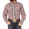 Wrangler Men's 20X Competition Red Plaid Long Sleeve Snap Shirt -Cinc Clothing Shop 153365 default l