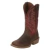Justin Boots Men`s Syrup Brown Water Buffalo 12 In Chili Pepper Red Top Cowboy Boot -Cinc Clothing Shop 153705 default l