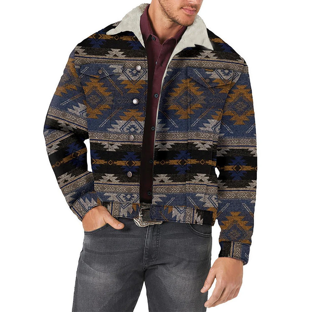 Wrangler Men'sJacquard Sherpa Lined Jacket 3 Wrangler Men'sJacquard Sherpa Lined Jacket