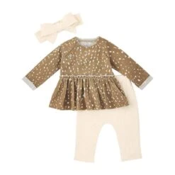 Infant Mud Pie Fawn Three-Piece Set