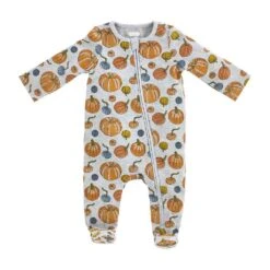 Mud Pie Grey Pumpkin Patch Sleeper