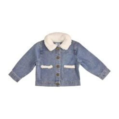 Girl's Mud Pie Denim Sherpa Jacket