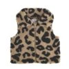 Girl's Mud Pie Leopard Sherpa Vest -Cinc Clothing Shop 154584 default l
