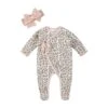 Girl's Mud Pie Leopard Sleeper And Headband Set -Cinc Clothing Shop 154683 default l
