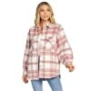 Women's Mud Pie Blush Highland Plaid Shacket -Cinc Clothing Shop 155135 default l
