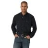 Men's Wrangler Black Performance Long Sleeve Shirt 2 Men's Wrangler Black Performance Long Sleeve Shirt -Cinc Clothing Shop 155204 default l
