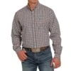 Cinch Men's Burgundy And Blue Plaid Button-Down Western Shirt 2 Cinch Men's Burgundy And Blue Plaid Button-Down Western Shirt -Cinc Clothing Shop 155262 default l