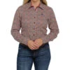 Cinch Women's Red Printed Button Down -Cinc Clothing Shop 155373 default l