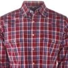 Wrangler Men's Wrinkle Resist Red Plaid Snap Shirt -Cinc Clothing Shop 155398 default l