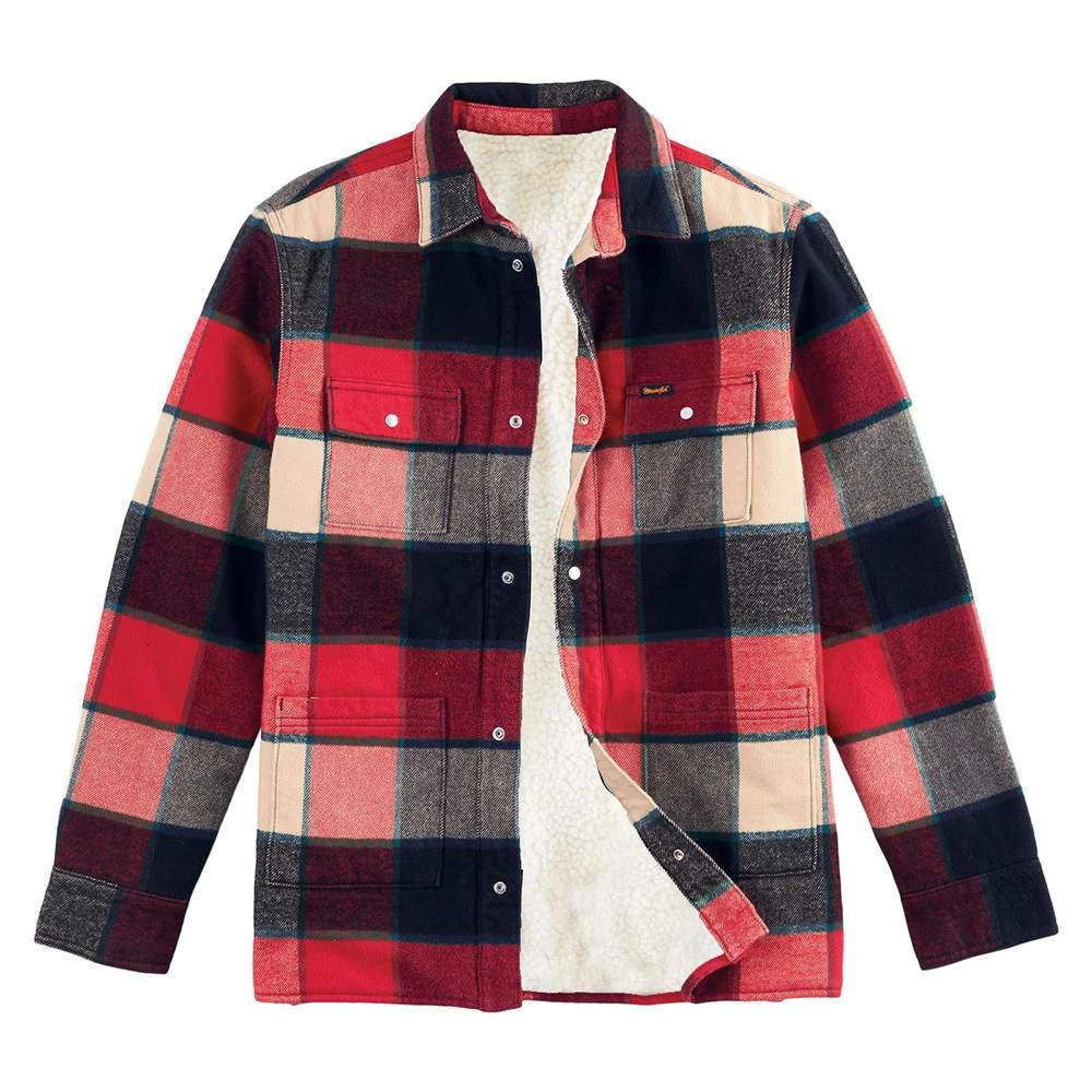 Wrangler Boys Flannel Shirt Jacket Racing Red 3 Wrangler Boys Flannel Shirt Jacket Racing Red