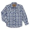 Wrangler Boy's Retro Blue Plaid Two Pocket Snap Western Shirt 2 Wrangler Boy's Retro Blue Plaid Two Pocket Snap Western Shirt -Cinc Clothing Shop 155447 default l