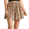 Rock & Roll Denim Women's Panhandle Ladies Leopard Print Khaki Shorts -Cinc Clothing Shop 155498 default l