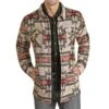 Rock & Roll Denim Men's Cotton Brushed Aztec Jacquard Shirt Jacket -Cinc Clothing Shop 155843 default l